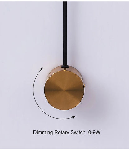 Led indoor wall lamps rotation dimming