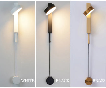 Led indoor wall lamps rotation dimming