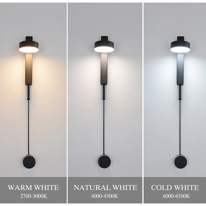 Led indoor wall lamps rotation dimming