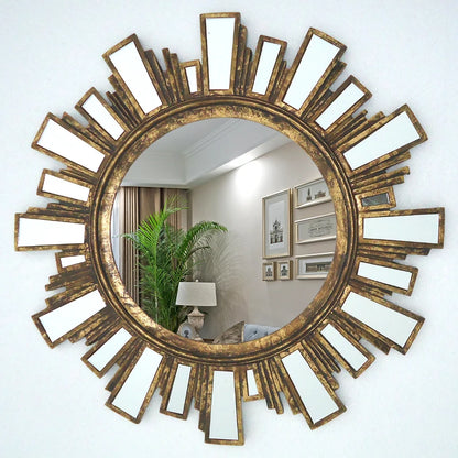 Golden Bathroom Mirrors Round