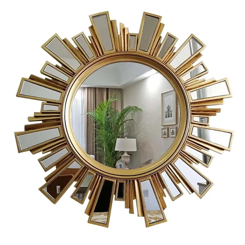 Golden Bathroom Mirrors Round