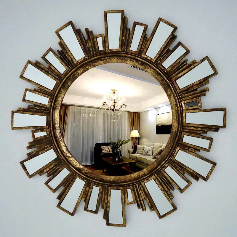 Golden Bathroom Mirrors Round