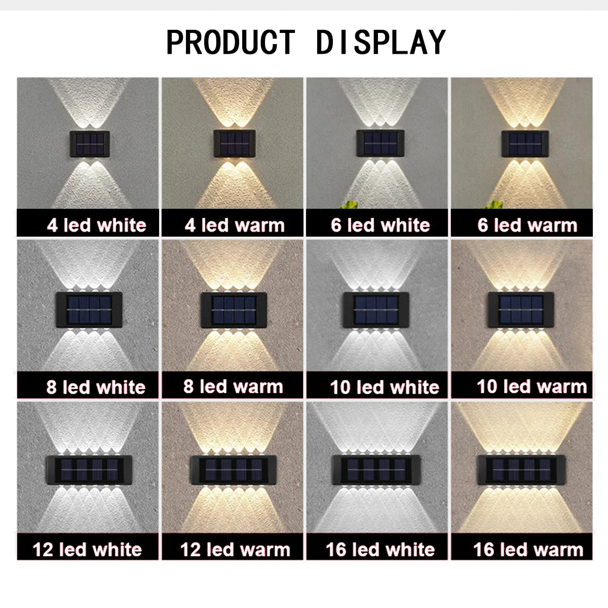 1~12PCs LED Solar Outdoor Lighting